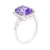 Image 3 : 14KT White Gold 3.04 ctw Tanzanite and Diamond Ring
