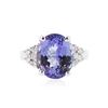 Image 1 : 14KT White Gold 8.25 ctw Tanzanite and Diamond Ring