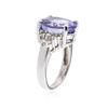 Image 3 : 14KT White Gold 8.25 ctw Tanzanite and Diamond Ring