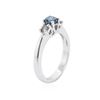 Image 3 : 14KT White Gold 0.71 ctw Blue Diamond Ring