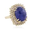 Image 2 : 14KT Yellow Gold 19.72 ctw Tanzanite and Diamond Ring