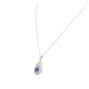 Image 3 : 14KT White Gold 1.88 ctw Tanzanite and Diamond Pendant With Chain