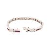 Image 3 : 14KT White Gold 2.40 ctw Ruby and Diamond Bracelet