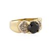 Image 2 : 14KT Yellow Gold 1.70 ctw Black & White Diamond Ring
