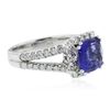 Image 2 : 14KT White Gold 2.53 ctw Tanzanite and Diamond Ring