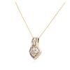 Image 3 : 10KT Yellow Gold 0.50 ctw Diamond Pendant With Chain