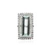 Image 1 : 14KT White Gold GIA Certified 37.30 ctw Aquamarine and Diamond Ring