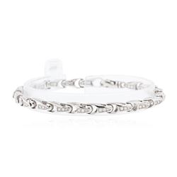 14KT White Gold 1.01 ctw Diamond Bracelet