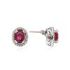 Image 2 : 14KT White Gold 3.54 ctw Ruby and Diamond Earrings