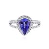Image 1 : 14KT White Gold 2.51 ctw Tanzanite and Diamond Ring