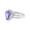 Image 2 : 14KT White Gold 2.51 ctw Tanzanite and Diamond Ring