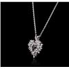 Image 3 : 14KT White Gold 0.55 ctw Diamond Pendant With Chain