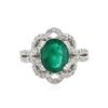 Image 1 : 14KT White Gold 2.30 ctw Emerald and Diamond Ring