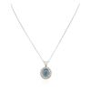 Image 1 : 14KT White Gold 6.42 ctw Chrysocolla and Diamond Pendant With Chain
