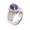 Image 3 : 14KT White Gold 3.88 ctw Tanzanite and Diamond Ring