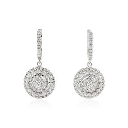 14KT White Gold 2.48 ctw Diamond Earrings