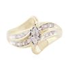 Image 1 : 10KT Yellow Gold 0.10 ctw Diamond Ring