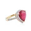Image 2 : 14KT Yellow Gold 6.14 ctw Ruby and Diamond Ring