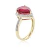 Image 3 : 14KT Yellow Gold 6.14 ctw Ruby and Diamond Ring