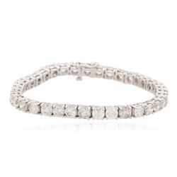 14KT White Gold 11.53 ctw Diamond Tennis Bracelet