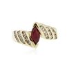 Image 1 : 14KT Yellow Gold 0.75 ctw Ruby and Diamond Ring