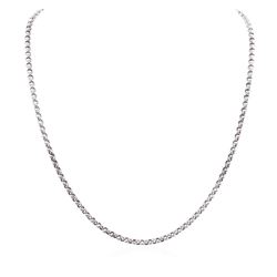 14KT White Gold Circle Link Chain