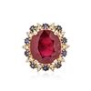 Image 1 : 14KT Yellow Gold 12.57 ctw Ruby, Sapphire and Diamond Ring