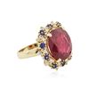 Image 2 : 14KT Yellow Gold 12.57 ctw Ruby, Sapphire and Diamond Ring
