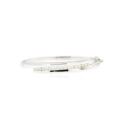 14KT White Gold 1.46 ctw Diamond Bangle Bracelet