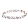 Image 1 : 14KT Two-Tone Gold 9.00 ctw Tanzanite and Diamond Bracelet