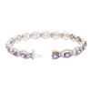 Image 3 : 14KT Two-Tone Gold 9.00 ctw Tanzanite and Diamond Bracelet