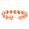 Image 3 : 14KT Rose Gold 65.20 ctw Coral and Diamond Bracelet
