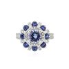 Image 1 : 14KT White Gold 1.43 ctw Tanzanite, Sapphire and Diamond Ring