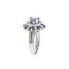 Image 3 : 14KT White Gold 1.43 ctw Tanzanite, Sapphire and Diamond Ring