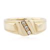 Image 1 : 14KT Yellow Gold 0.10 ctw Diamond Ring