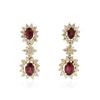 Image 1 : 14KT Yellow Gold 2.08 ctw Ruby and Diamond Earrings