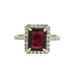 14KT Yellow Gold 3.34 ctw Ruby and Diamond Ring