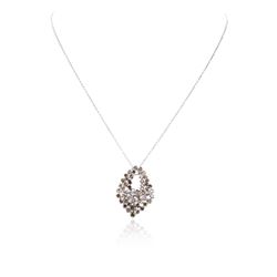 14KT White Gold 2.48 ctw Diamond Pendant With Chain