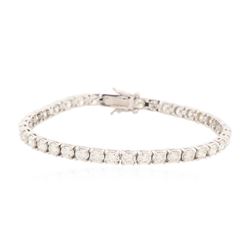 14KT White Gold 7.60 ctw Diamond Tennis Bracelet