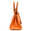 Image 3 : Authentic Vintage Hermes 25cm Birkin Bag in Orange Ardenne Leather with Palladiu