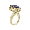 Image 3 : 14KT Yellow Gold 2.00 ctw Tanzanite and Diamond Ring