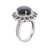 Image 3 : 14KT White Gold 9.12 ctw Blue Star Sapphire and Diamond Ring