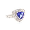 Image 2 : 14KT White Gold 1.76 ctw Tanzanite and Diamond Ring