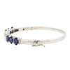 Image 2 : 14KT White Gold 5.76 ctw Sapphire and Diamond Bracelet