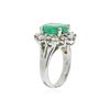 Image 3 : 14KT White Gold 3.41 ctw Emerald and Diamond Ring