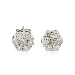 14KT White Gold 1.20 ctw Diamond Earrings