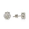 Image 2 : 14KT White Gold 1.20 ctw Diamond Earrings