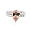 Image 1 : 14KT White Gold 3.00 ctw Morganite and Diamond Ring