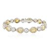 Image 1 : Platinum EGL USA Certified 14.88 ctw Fancy Yellow Diamond Bracelet