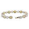 Image 3 : Platinum EGL USA Certified 14.88 ctw Fancy Yellow Diamond Bracelet